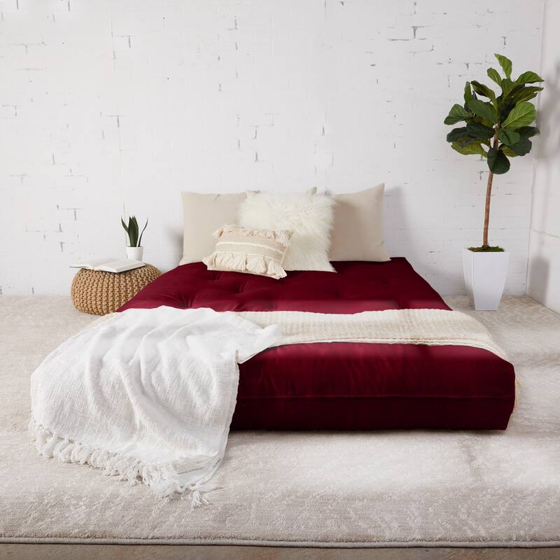 Humble + Haute Full-size 10-inch Futon Mattress (Mattress Only) - Burgundy - Full