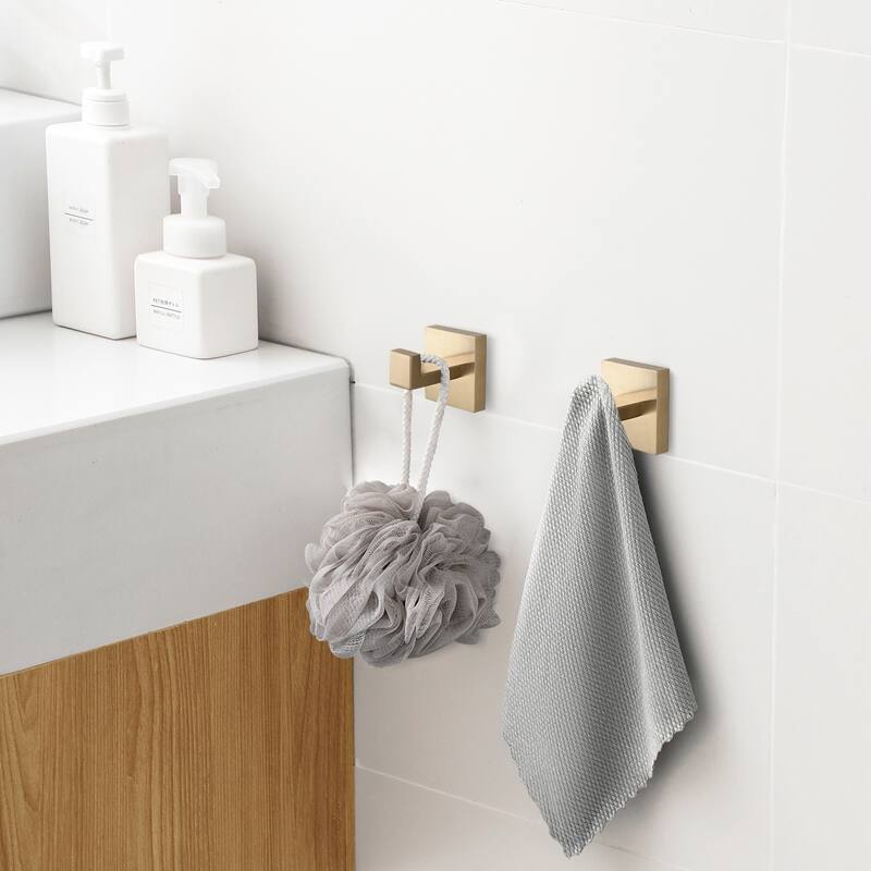 Towel Hooks for Bathrooms,SUS 304 Stainless Steel Coat Hook, Heavy Duty Towels Holder Hooks-4 Pack
