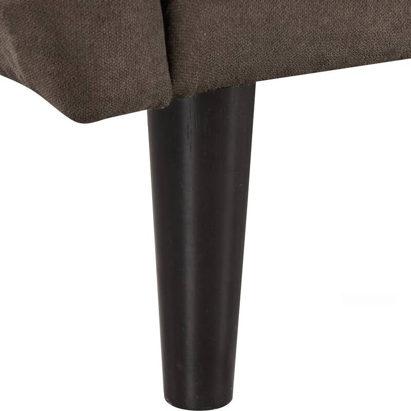 Furniture of America Raliles Modern Split Back Channel Fabric Futon Sofa with USB Ports