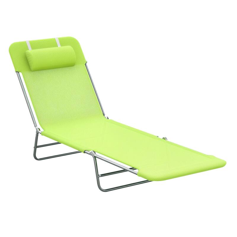 GDFStudio Outdoor Lysandra Steel Mesh Adjustable Pool Lounge Chair