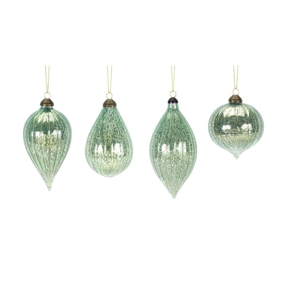 Pack of 24 Green Finial Drop Glass Christmas Ornaments 6". Opens flyout.
