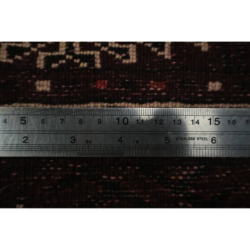 Hand Knotted Oriental 100% Wool Carpet Traditional All-Over Red Turkoman Area Rug - 12' 0'' X 7' 6''