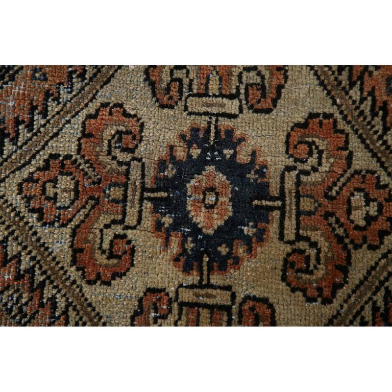 Geometric Botemir Persian Vintage Accent Rug Handmade Wool Carpet - 3'5" x 5'2"