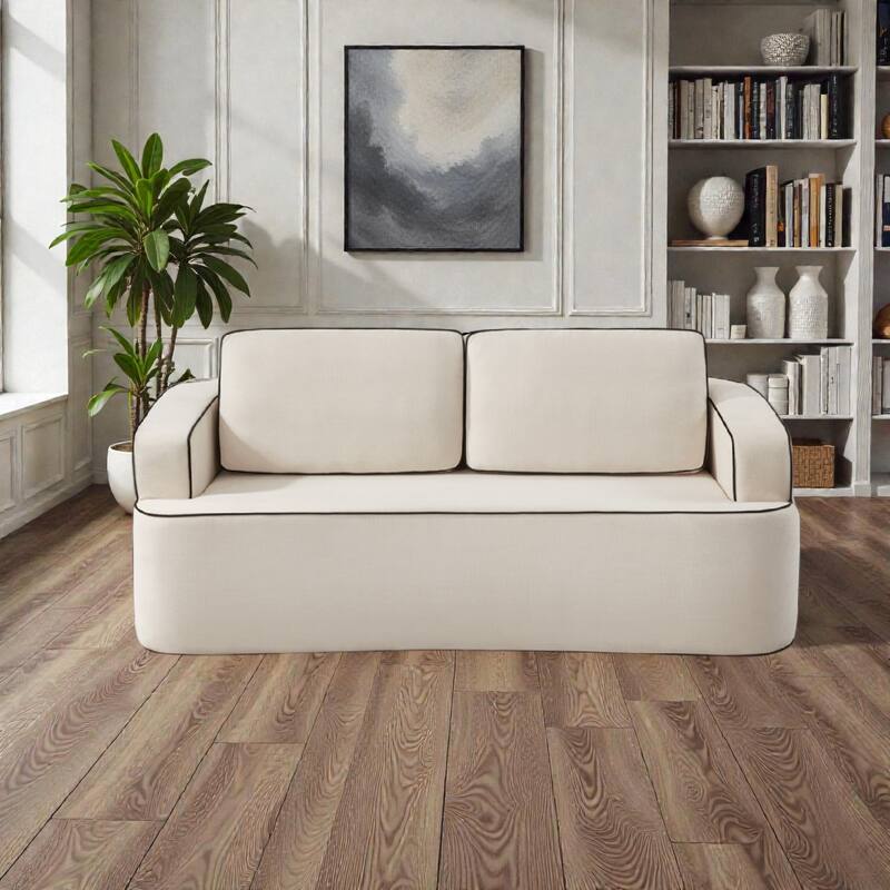 78.7" Modern Loveseat Sofa with Integrated Armrests, Space Saving Double Seat Couch for Small Living Room or Bedroom