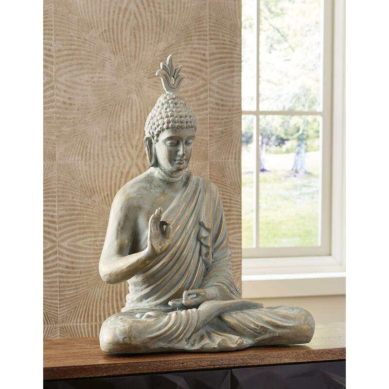 Signature Design by Ashley Hosgrove Gold/Green Sculpture - 19" W x 12.5" D x 24" H