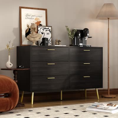 Kerrogee Modern 6-Drawer Storage Chest Dresser Drawer Organizers