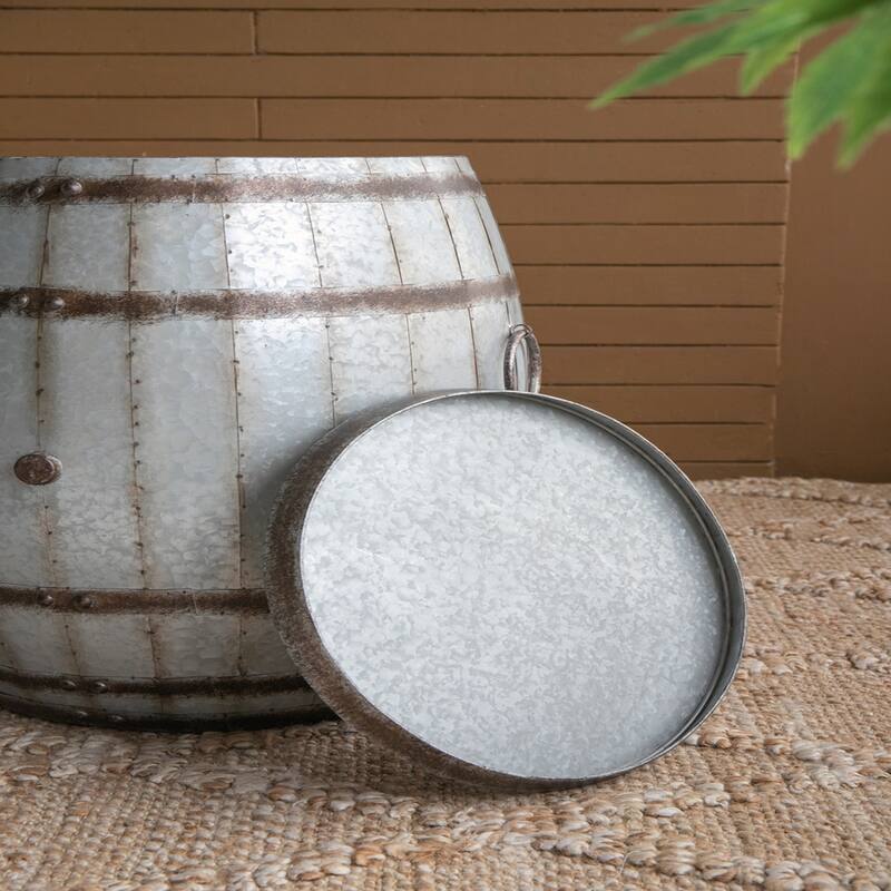 22.5x22.5x26" Drum Side Table