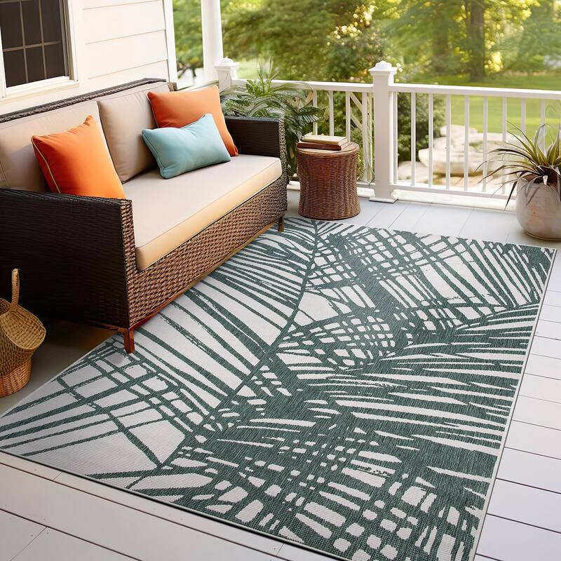 World Rug Gallery Nature Inspired Tropical Indoor/Outdoor Area Rug