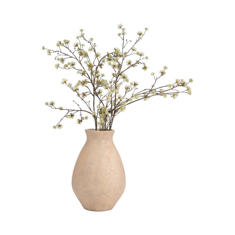 Sagebrook Home Terracotta, 16" Unique Vase, Round, Textured, Serenity/Mysterious, Great gift idea