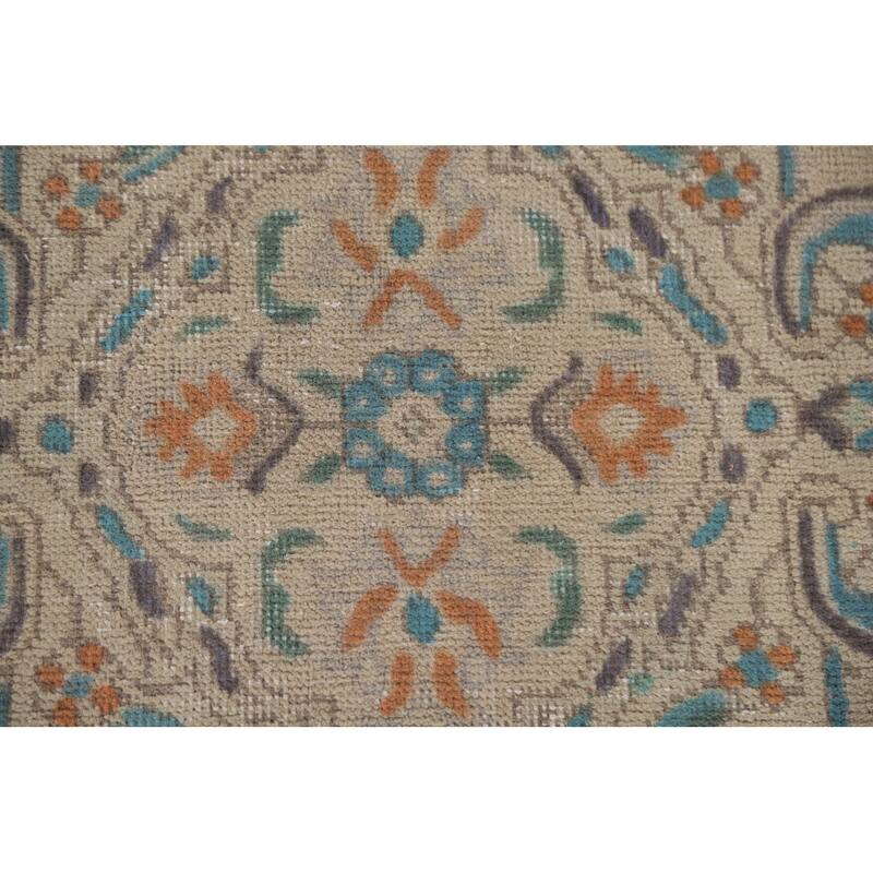 Hand Knotted Oriental 100% Wool Carpet Traditional Floral Beige & Ivories Tabriz Area Rug - 12' 7'' X 9' 5''