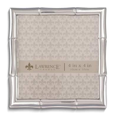 Curata Silver-Tone Metal Bamboo 4x4 Photo Frame