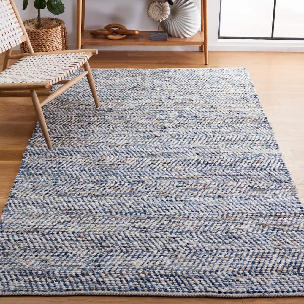 SAFAVIEH, Handmade Natura Janka Wool & Leather Rug