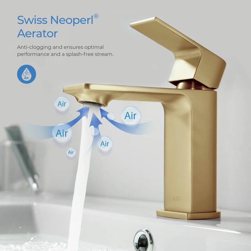 Lead-free Solid Brass Single Handle Bathroom Vanity Faucet with Hose