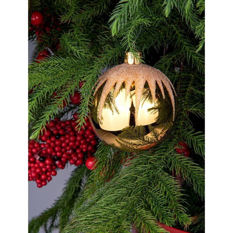 STP Goods Golden Ball Christmas Tree Ornament Set of 6