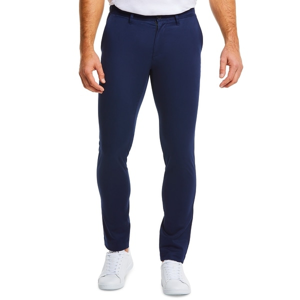Lacoste Mens Pants Blue Size 40x34 Slim Fit Flat Front Chino Stretch. Opens flyout.