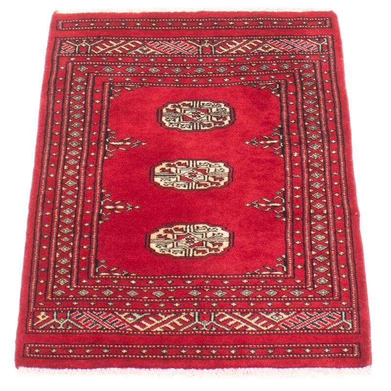 ECARPETGALLERY Hand-knotted Finest Peshawar Bokhara Red Wool Rug - 2'1 x 3'3
