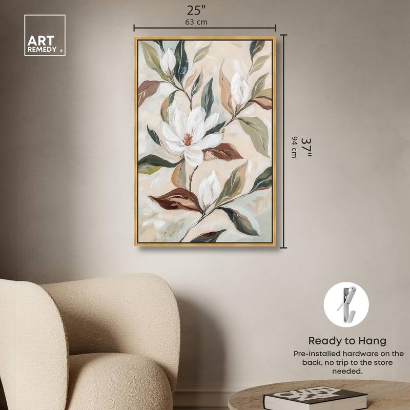 Soft Magnolia I Canvas by Art Remedy