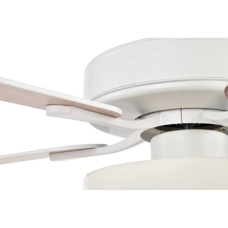 52-in Matte Black/Brushed Nickel/White 5-Blade Indoor Reversible Ceiling Fan with LED Light and Remote Control - 52 inch