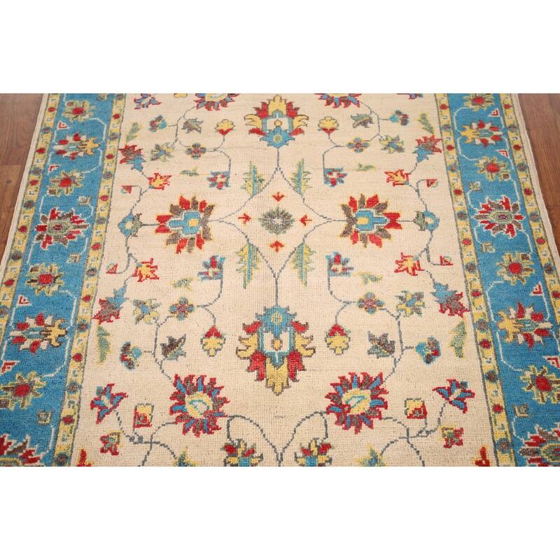 Transitional Oushak Oriental Accent Rug Handmade Wool Carpet - 3'5" x 5'0"