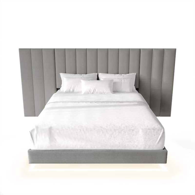 CraftPorch Luxury Wall Bed - Light Grey - Queen