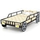 preview thumbnail 11 of 9, Costway Twin Car-Shaped Metal Bed Frame with Wheels Decorations Safety