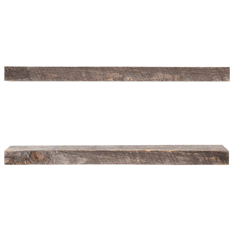Rustic Wooden Floating Wall Shelves (Set of 2)