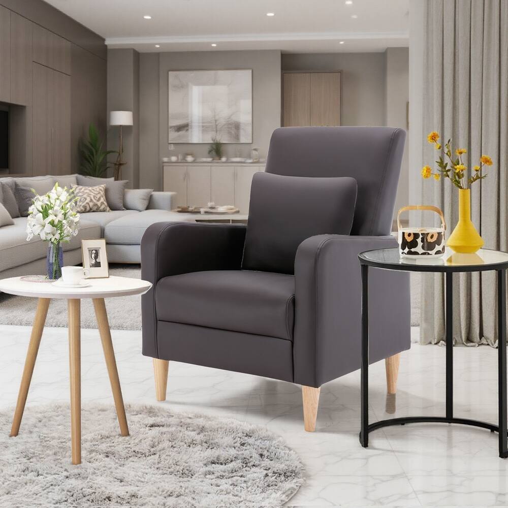 Fabric/Leather Modern Accent Chairs with Lounge Seat