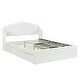 preview thumbnail 14 of 58, Full Platform Bed with Storage Shelves and Trundle, Space-Efficient White Design