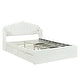 preview thumbnail 14 of 58, Full Platform Bed with Twin Trundle and 5 Storage Shelves, White Finish