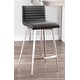 preview thumbnail 23 of 28, Mason Contemporary Swivel Counter Stool Upholstered in Faux Leather (Set of 2) - N/A