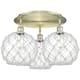 Option Antique Brass / Clear Glass with White Rope