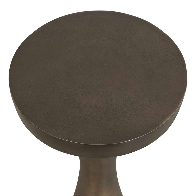 Uttermost Miko Indoor-Outdoor Bronze Drink Table - 10.00" W x 24.00" H x 10.00" D