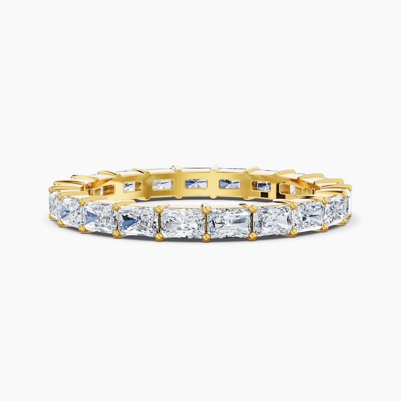 Auriya 14k Gold Radiant East-West Lab Grown Diamond Eternity Band 2.10 - 8.25 ct. tw. (F-G, VS) - 2.10 ct. wt. - 8 - Yellow
