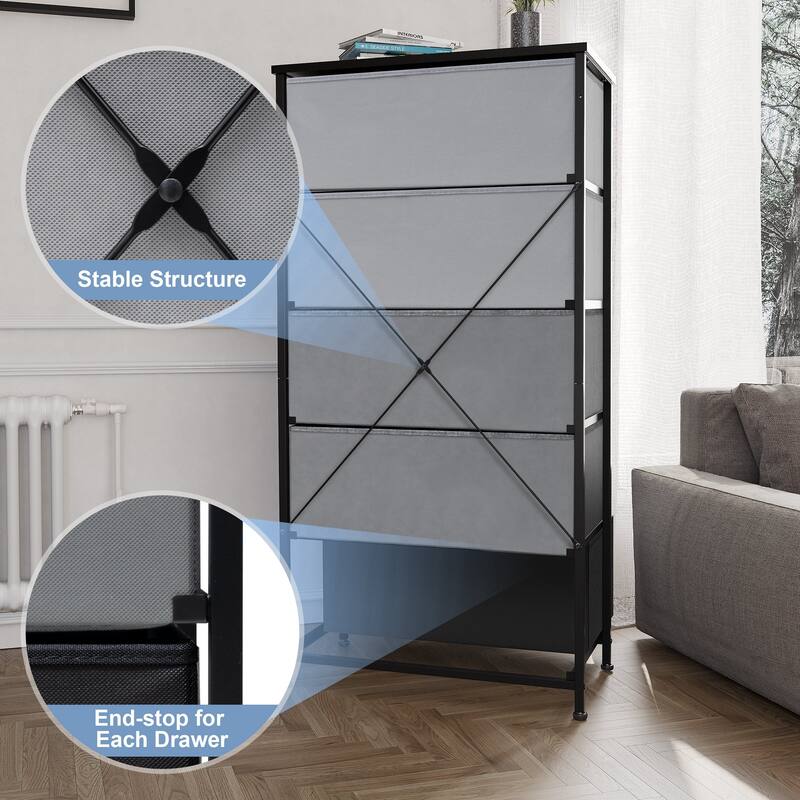 5 Drawers Vertical Dresser Storage Tower Organizer Unit for Bedroom