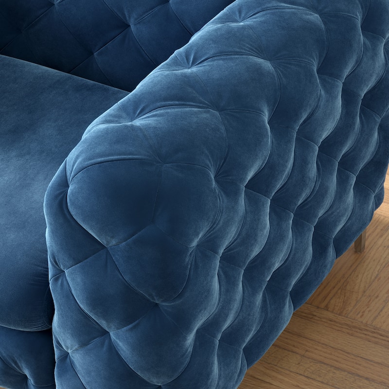 Corvus Aosta Tufted Velvet Chesterfield Club Chair