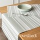preview thumbnail 23 of 24, over&back Reversible Striped Table Runner - Waterproof - 90 inches - 18 x 90