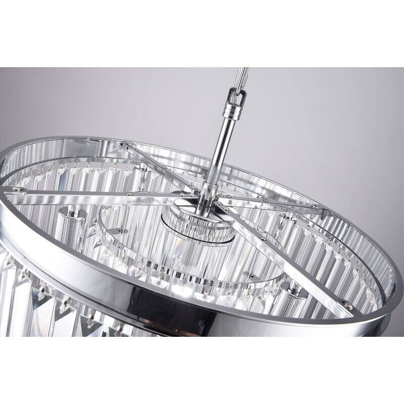 Maxax 5 - Light Unique/Statement Drum Chandelier with Crystal Accents