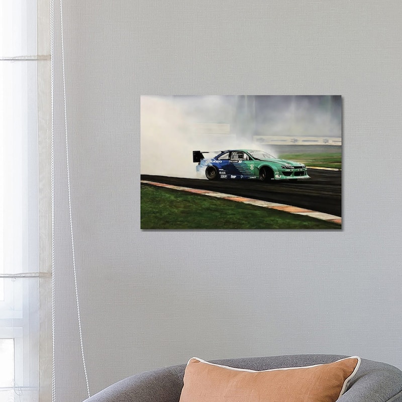 iCanvas "James Deane Drift Car" by J.Bello Studio Canvas Print - 18x26x1.5
