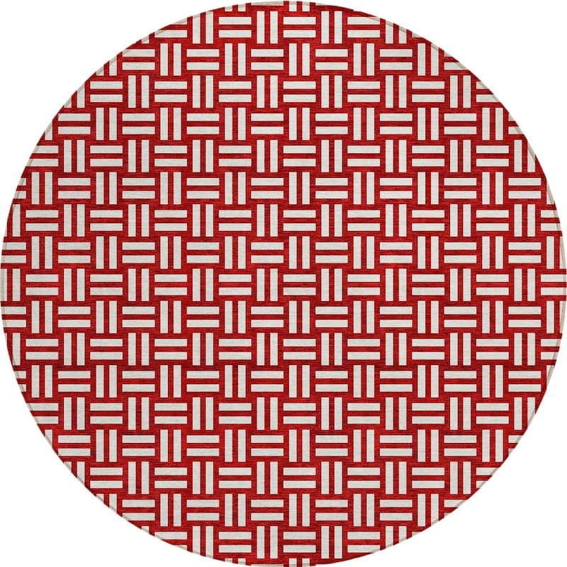 HomeRoots Geometric Transitional Rectangle Outdoor Rug