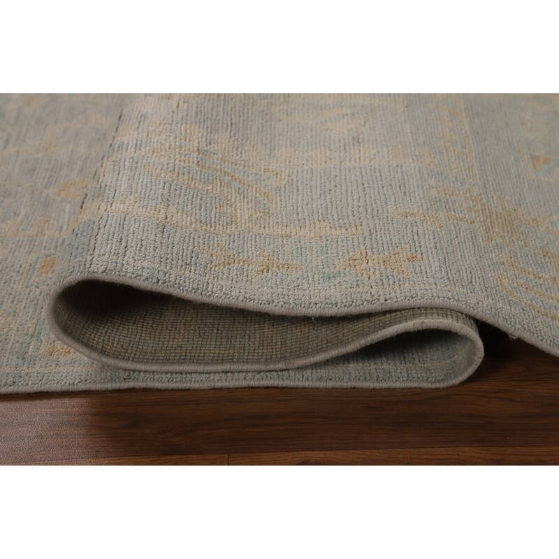 Vegetable Dye Oushak Turkish Rug Handmade Oriental Wool Carpet - 5'0"x 6'11"