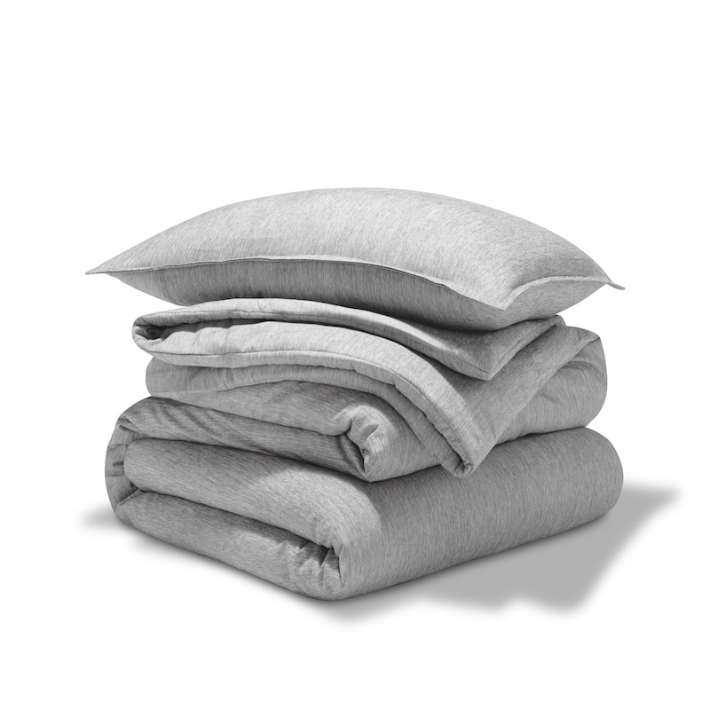 Bare Home Hypoallergenic Down Alternative Comforter Set - Twin - Twin XL - Heathered Pewter