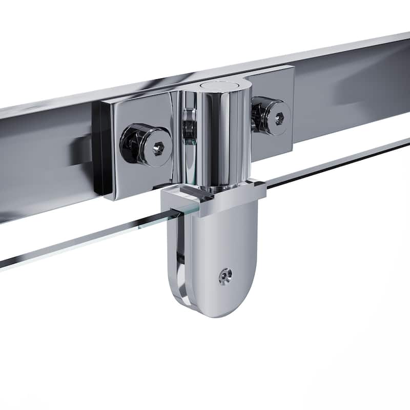 Elegant 36 in. W x 36 in. D x 72 in. H Corner Square Shower Enclosure with 3 Pivot Doors in Chrome Finish