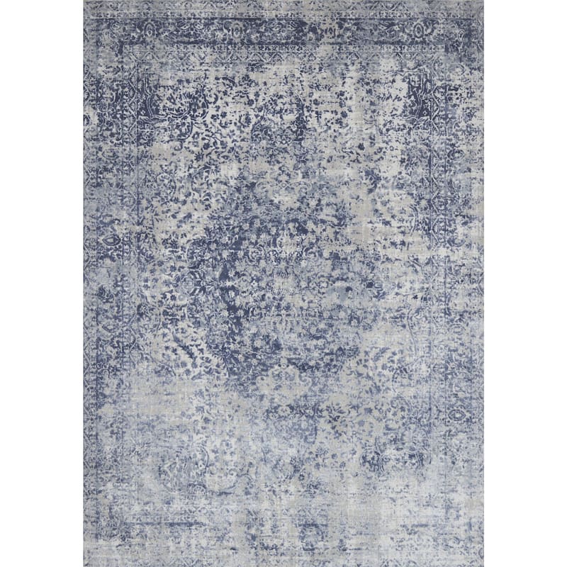 Alexander Home Mason Distressed Traditional Blue Persian Rug