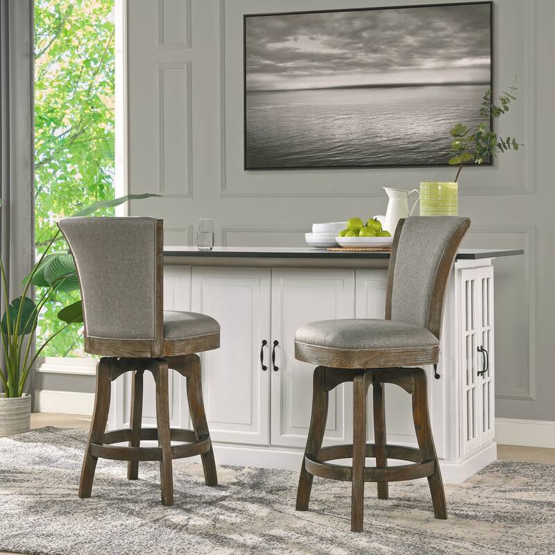 Armless Swivel Counter Height Bar Stool - Gray