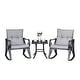 COSIEST Outdoor 3-piece Rocking Chair Bistro Set - Image 3