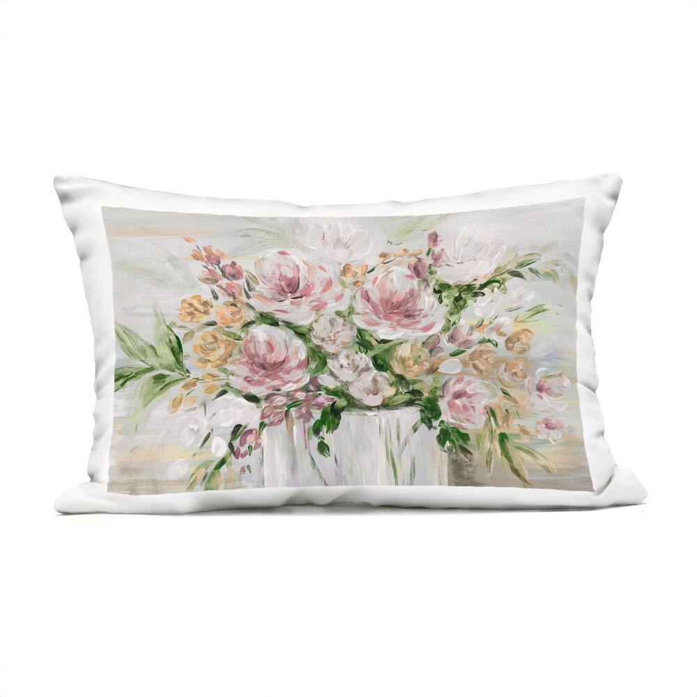 Stupell Country Style Floral Assortment Printed Outdoor Throw Pillow Design by Kristen Brockmon
