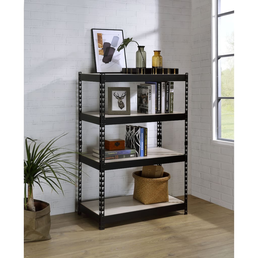 Natural and Black Finish Bookshelf
