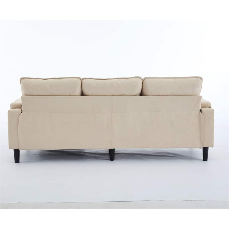 3 Seat L Shaped Sectional Sofa with Storage Ottoman and USB Port