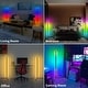 preview thumbnail 9 of 12, Minimalism RGB Corner Floor Lamp-Set Of 2 - 55in