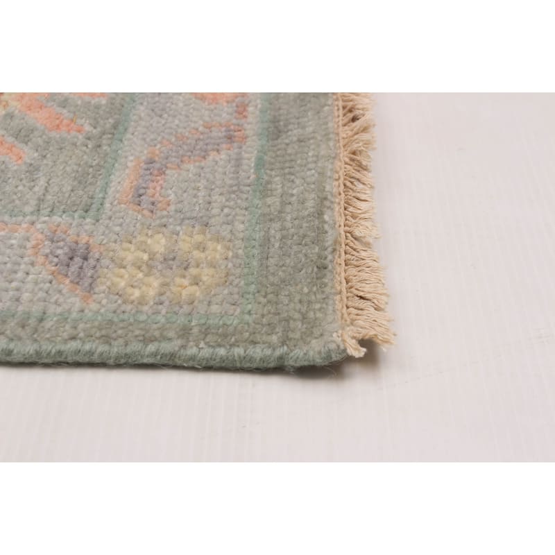 ECARPETGALLERY Hand-knotted Modern Oushak Teal Wool Rug - 7'11 x 10'0